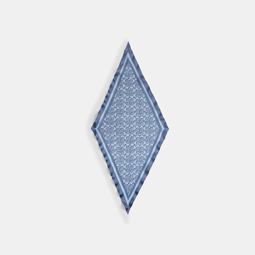 Coach Signature Silk Diamond Scarf